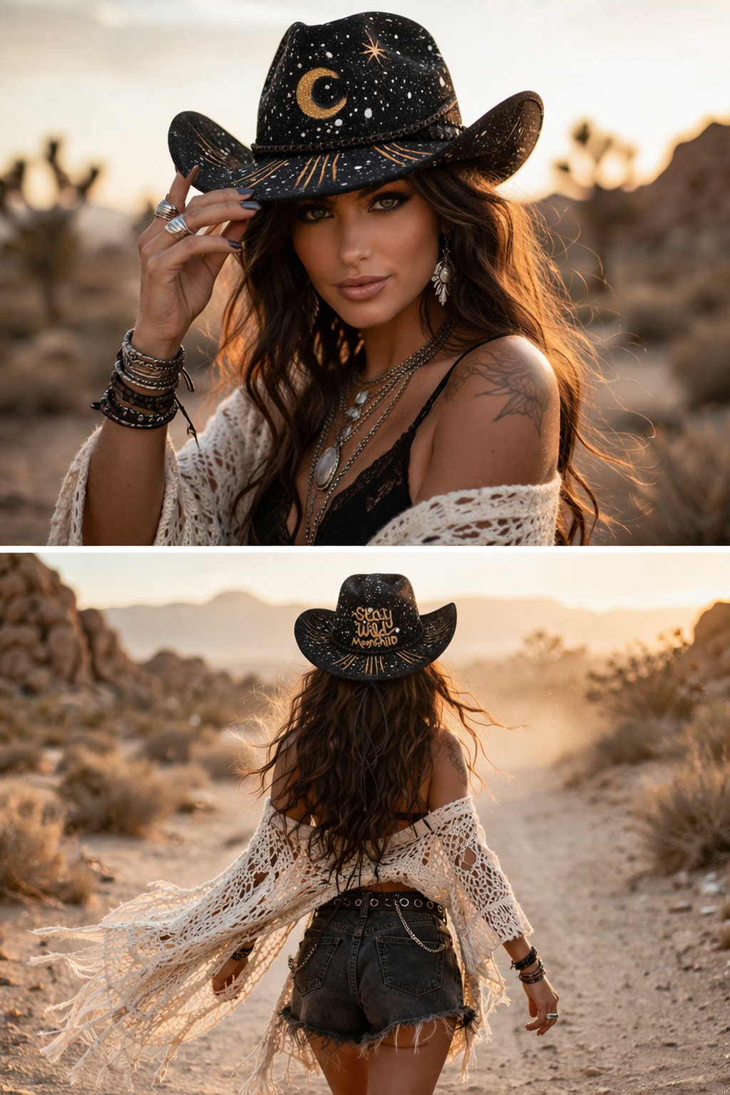 Stay Wild Moonchild Cowboy Hat